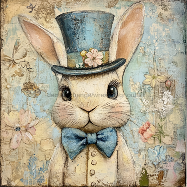 Easter Sign, Cute Bunny,, DCO-12755, Sign For Wreath, 10x10